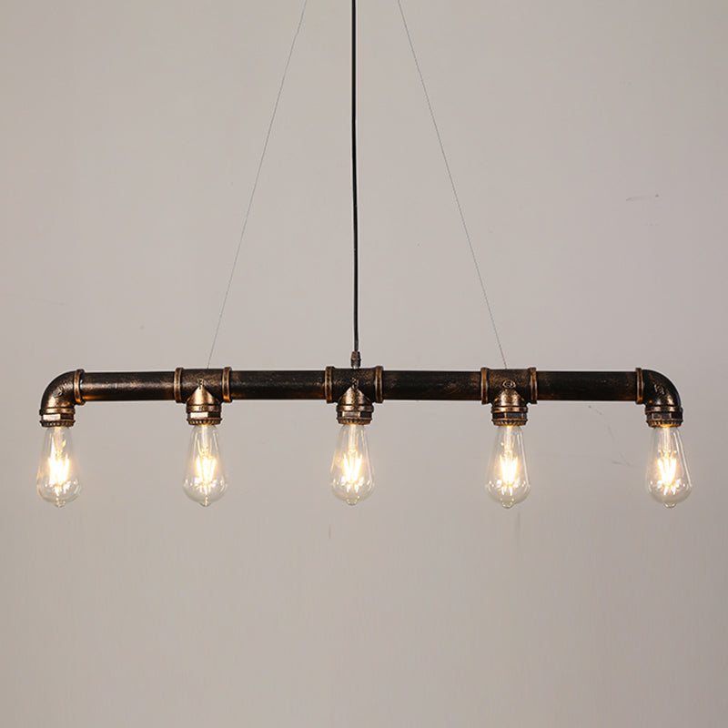 Metal Bare Bulb Island Lighting Freeture Style Industrial Restaurant Isola Penderant Light