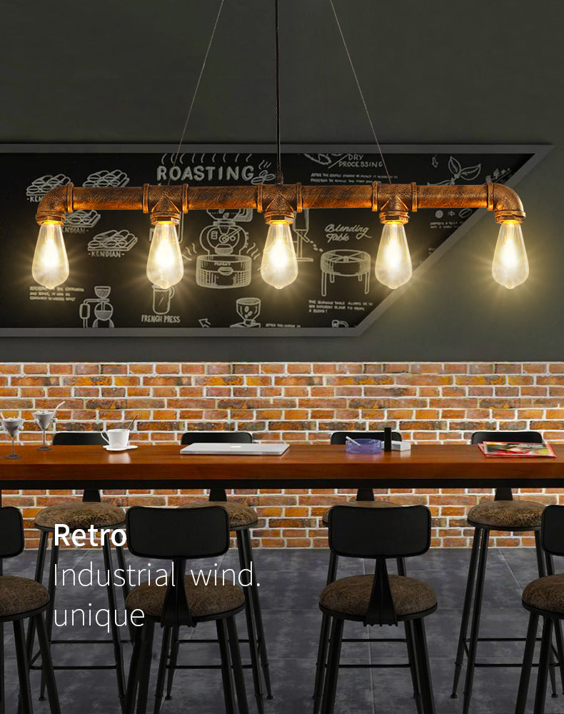 Metal Bare Bulb Island Lighting Freeture Style Industrial Restaurant Isola Penderant Light