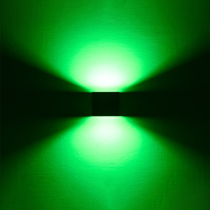 Outdoor Cube Shade LED Wall Lamp 1-Light Modern Aluminum Wall Mounted Light