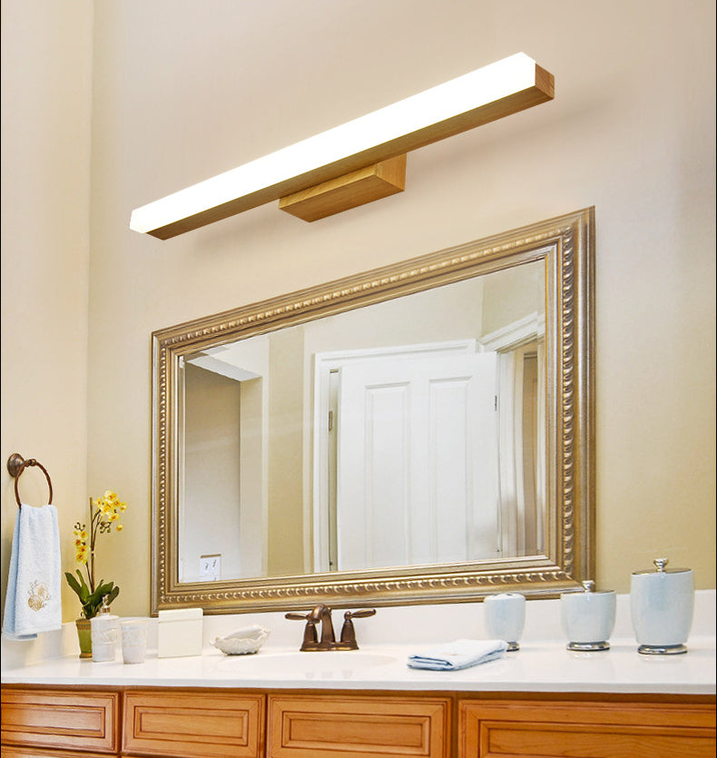 Linear Wood Led Bathroom Vanity Lights Modern Led Vanity Light Fixtures for Bathroom