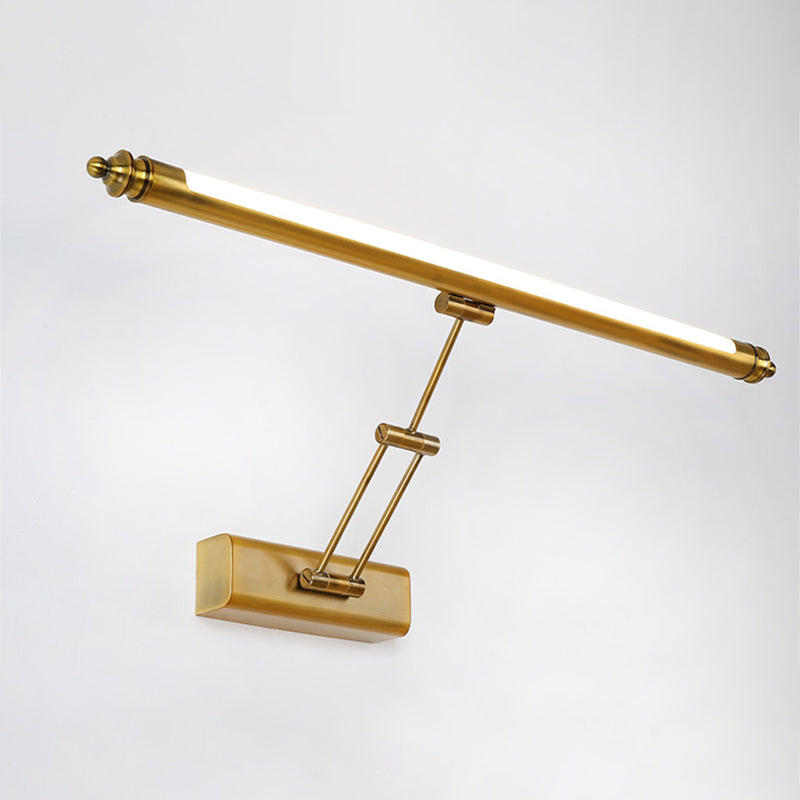 Moderne beknopte LED-lineaire wandkandelstok roestvrijstalen verstelbare wandlamp met plastic schaduw