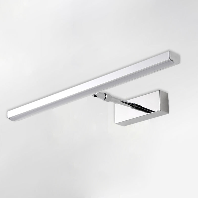 Stainless-Steel LED Wall Light in Modern Concise Style Aluminium Extendable Wall Sconce with Plastic Shade
