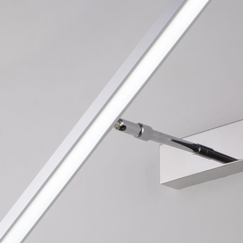Stainless-Steel LED Wall Light in Modern Concise Style Aluminium Extendable Wall Sconce with Plastic Shade