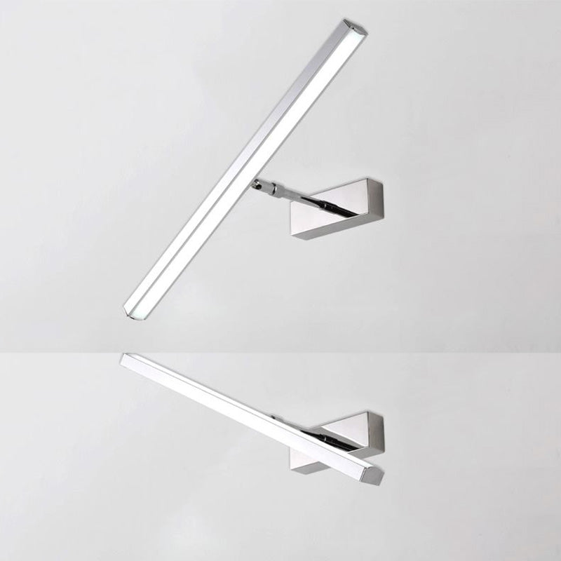 Stainless-Steel LED Wall Light in Modern Concise Style Aluminium Extendable Wall Sconce with Plastic Shade