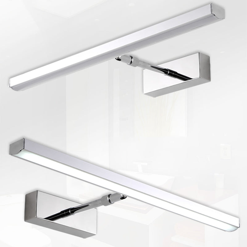 Stainless-Steel LED Wall Light in Modern Concise Style Aluminium Extendable Wall Sconce with Plastic Shade