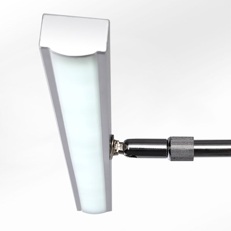 Stainless-Steel LED Wall Light in Modern Concise Style Aluminium Extendable Wall Sconce with Plastic Shade