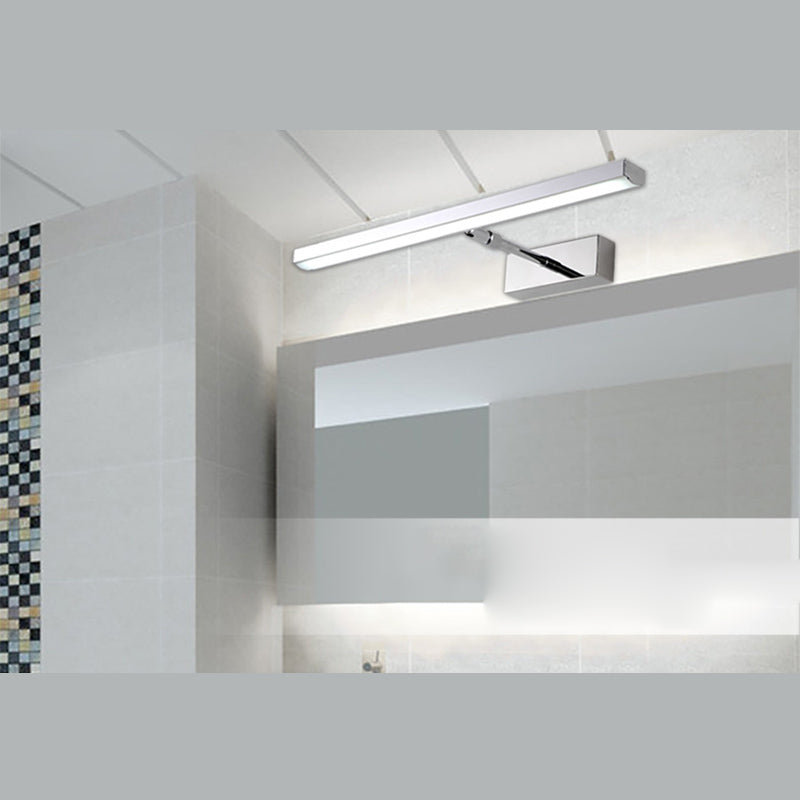 Stainless-Steel LED Wall Light in Modern Concise Style Aluminium Extendable Wall Sconce with Plastic Shade