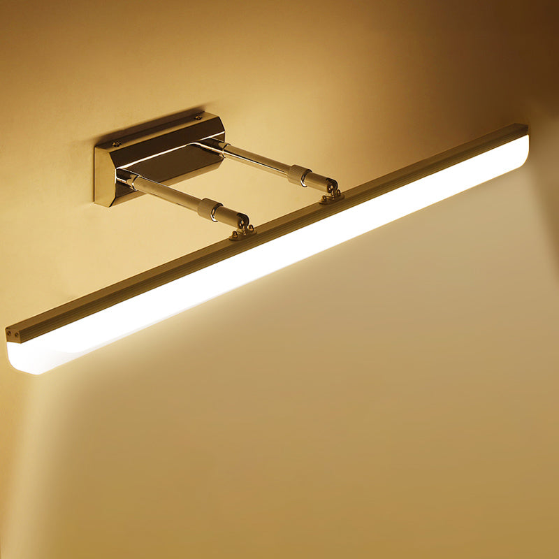 Aluminium LED Linear Wall Sconce in Modern Concise Style Stainless-Steel Extendable Wall Lamp with Acrylic Shade