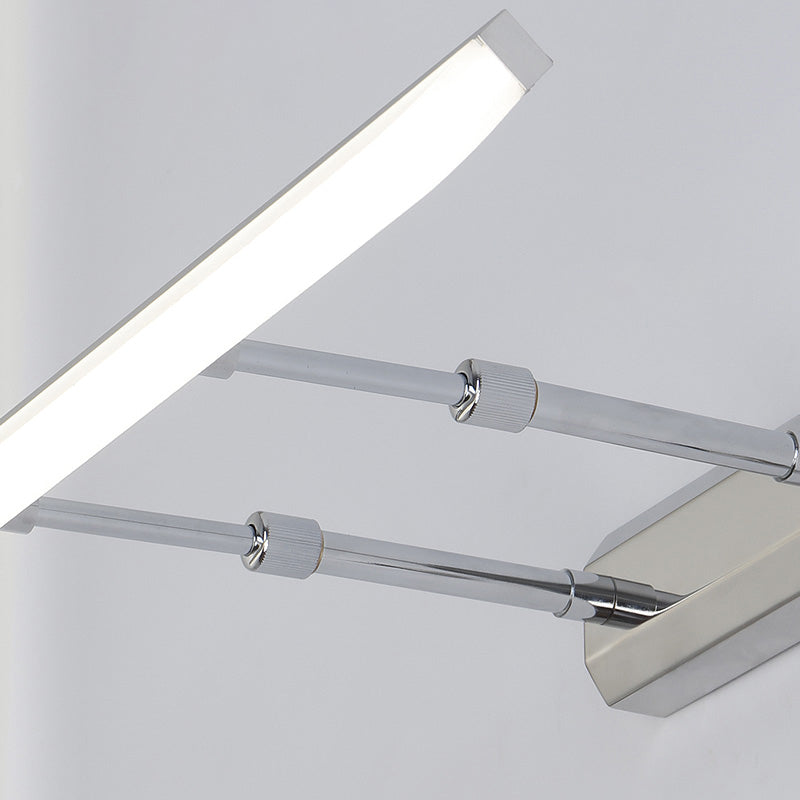 Aluminium LED Linear Wall Sconce in Modern Concise Style Stainless-Steel Extendable Wall Lamp with Acrylic Shade