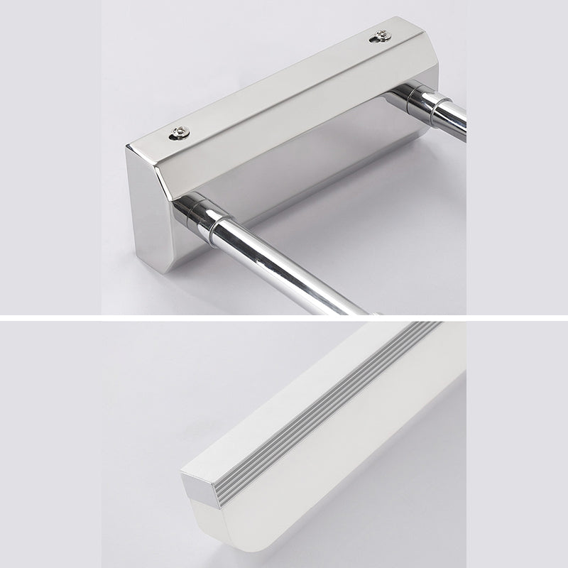 Aluminium LED Linear Wall Sconce in Modern Concise Style Stainless-Steel Extendable Wall Lamp with Acrylic Shade