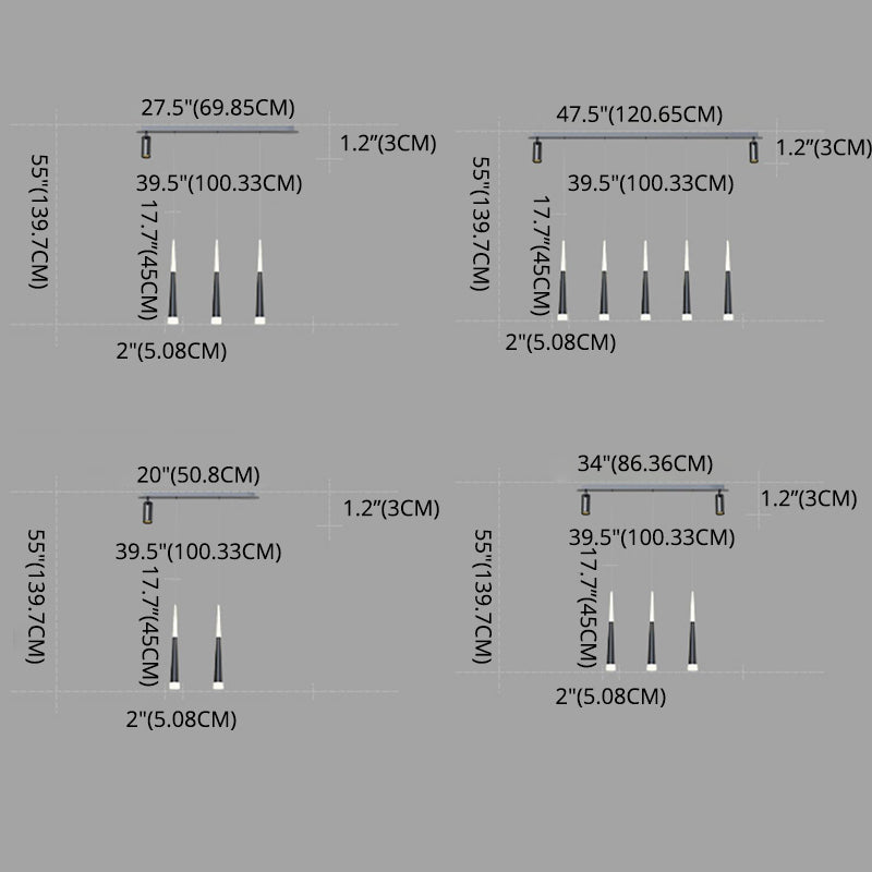 Luce isola a LED geometrica in ferro battuto nella moderna semplicità a sospensione acrilica Light per sala da pranzo