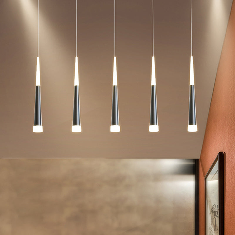 Luce isola a LED geometrica in ferro battuto nella moderna semplicità a sospensione acrilica Light per sala da pranzo