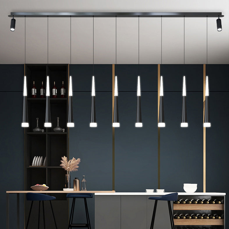 Cone Island Lighting Fixture Contemporary Style LED Metal Pendant Lighting Fixture