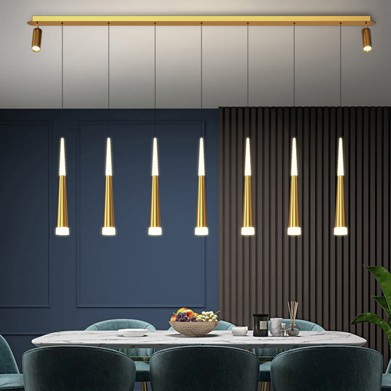 Cone Island Lighting Fixture Contemporary Style LED Metal Pendant Lighting Fixture