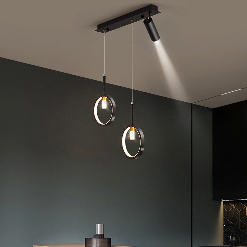 Linear Metal LED Island Light Fixture New Modern Spotlight Ceiling Pendant Light for Dining Room