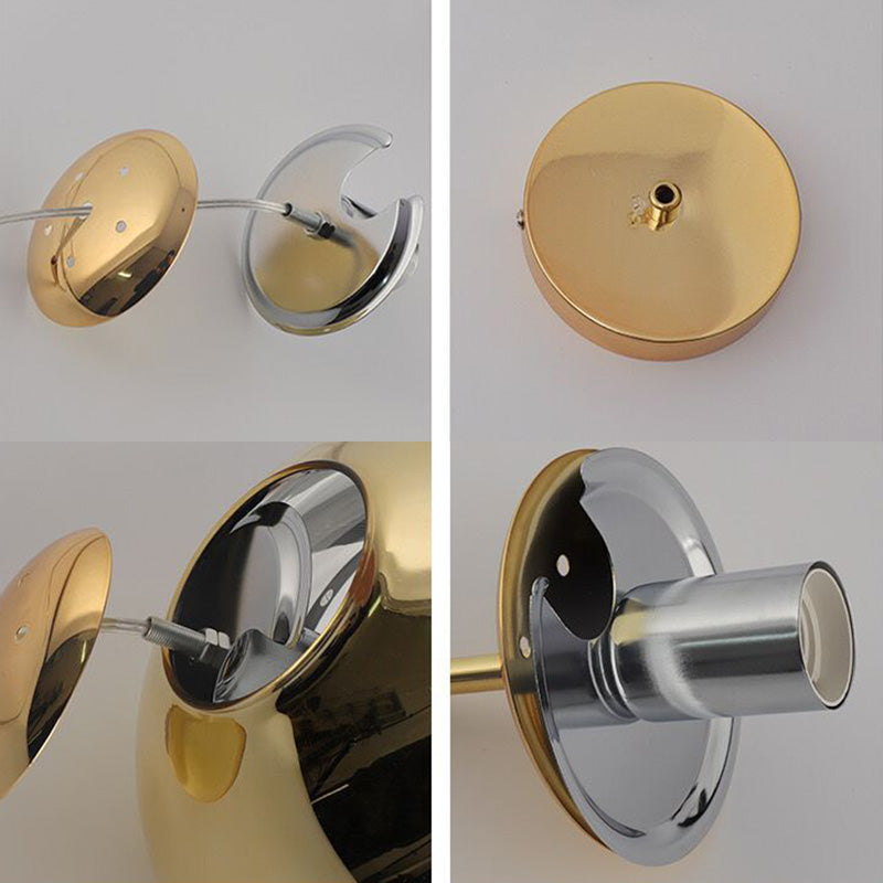 1 Light Glass Pendant Ceiling Lights Modern Spherical Hanging Ceiling Lights for Dining Room