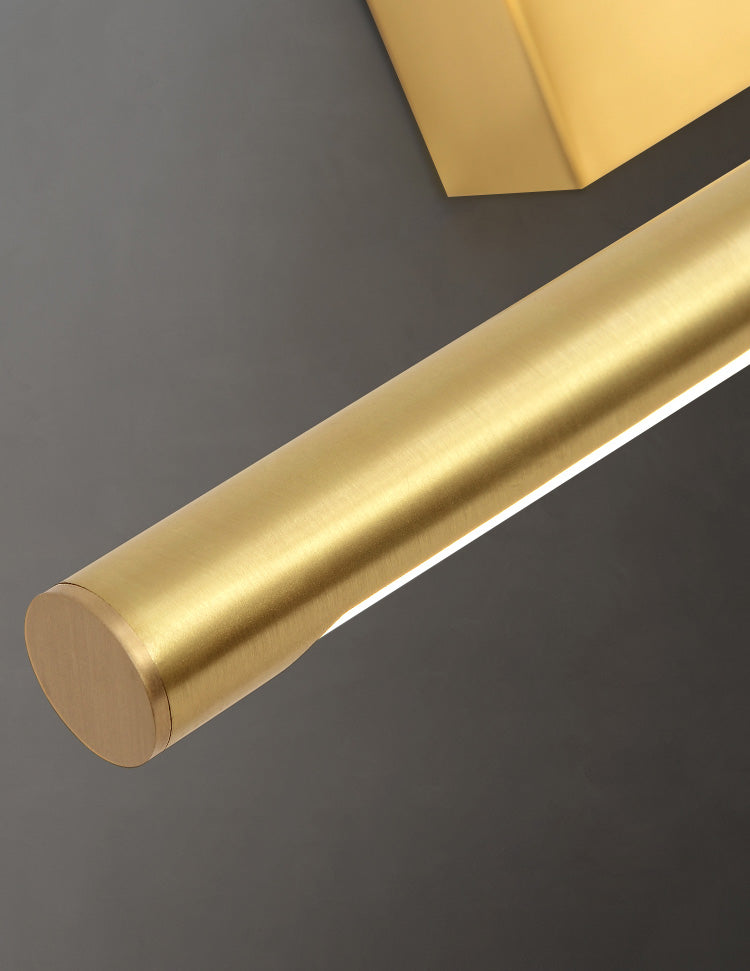 Kopergouden LED -wandwandeling in moderne creatieve stijl acryl lineair wandlicht met gewei decoratie