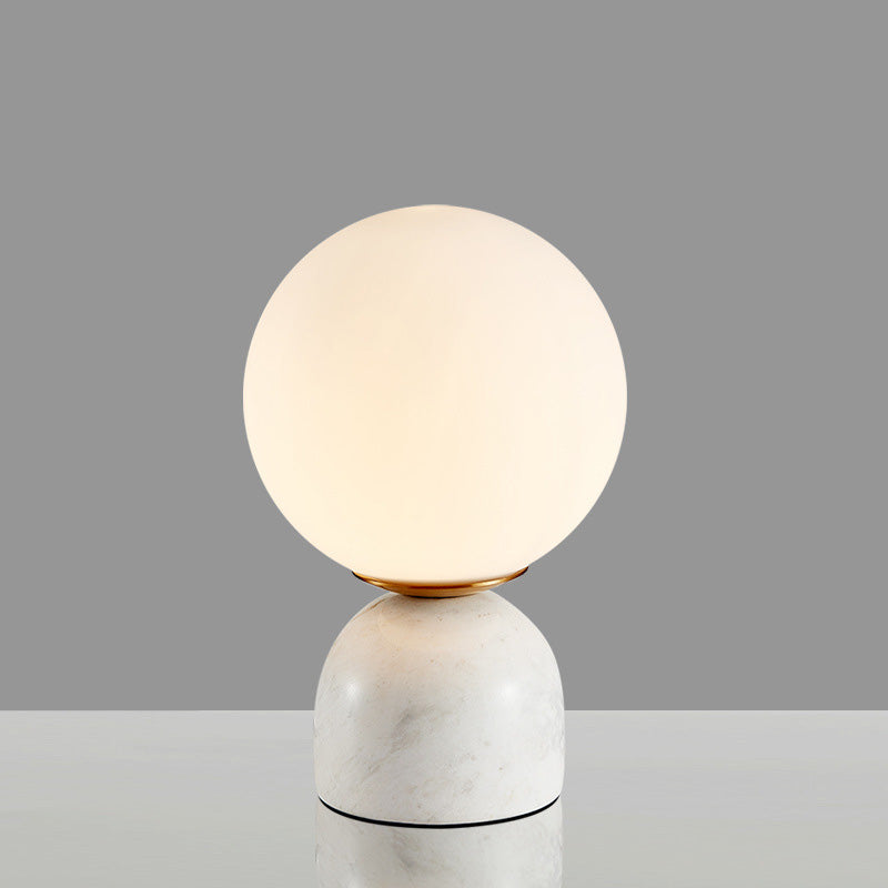 Minimalisme Marble base mini-table lampe nordique style blanc globe globe nuage table de nuit pour chambre à coucher