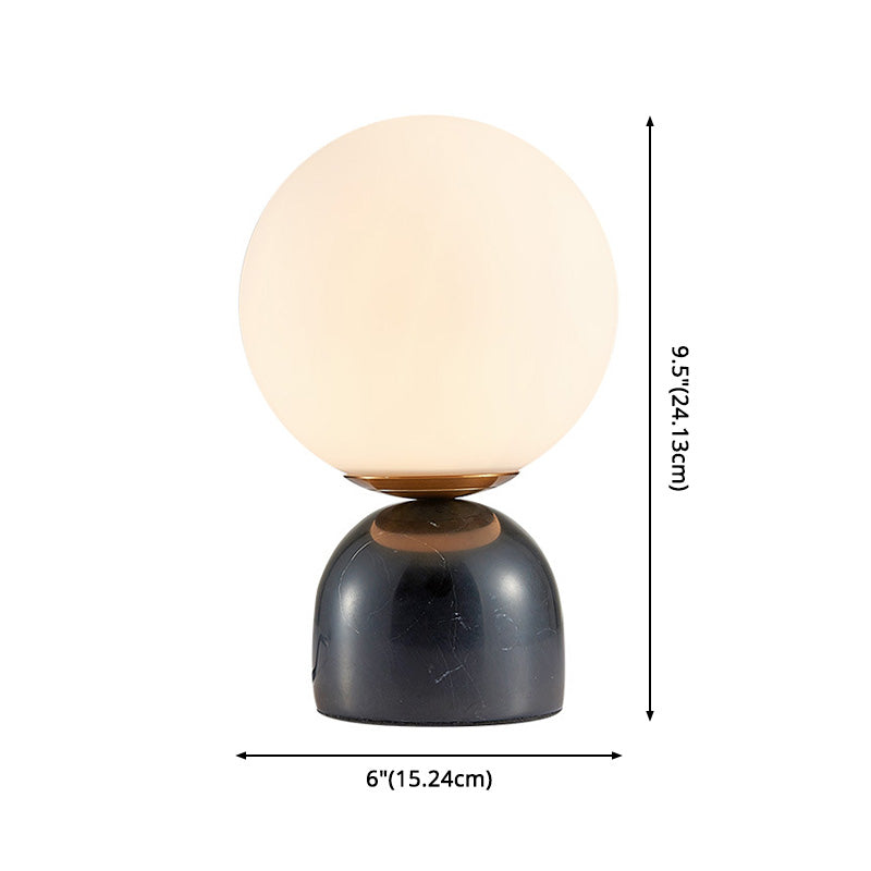 Minimalisme Marble base mini-table lampe nordique style blanc globe globe nuage table de nuit pour chambre à coucher