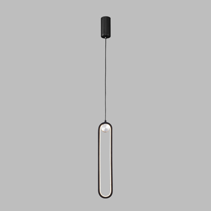 Aluminium ovaal LED hanglamp in moderne beknopte stijl silicagelhangend licht met aluminium decoratie