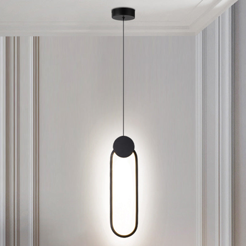 Geometrisch aluminium LED -hanger licht in modern eenvoud smeedijzeren hangend licht met siliconen schaduw