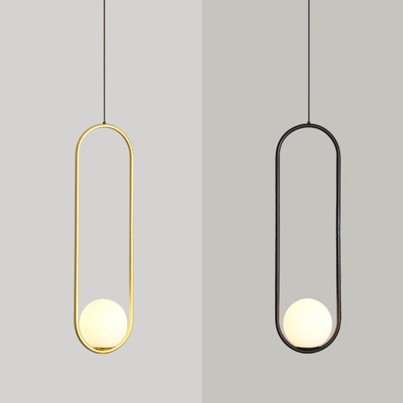 Modern Creative Cluster Pendant Light Wrought Iron Indoor Hanging Light with White Glass Shade