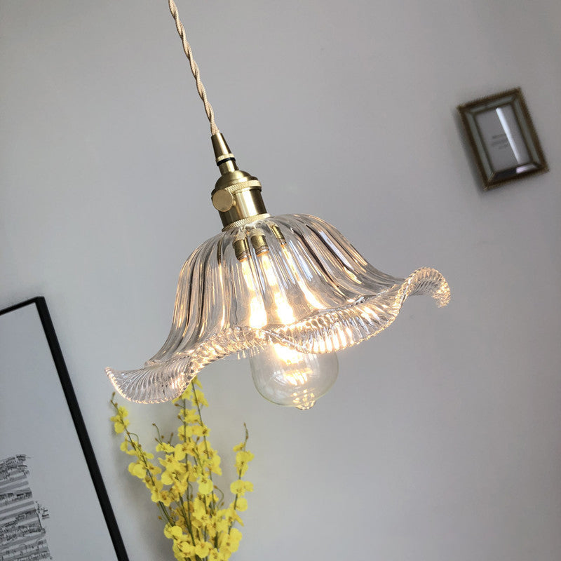 1 Light Glass Pendant Ceiling Lights Industrial Cone Pendant Ceiling Light for Dining Room