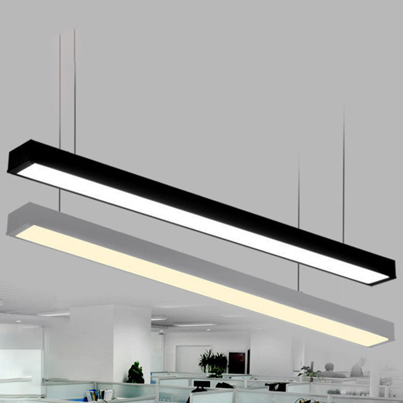 Luce del soffitto a sospensione di metallo rettangolare Modern Aione per l'illuminazione a sospensione per ufficio