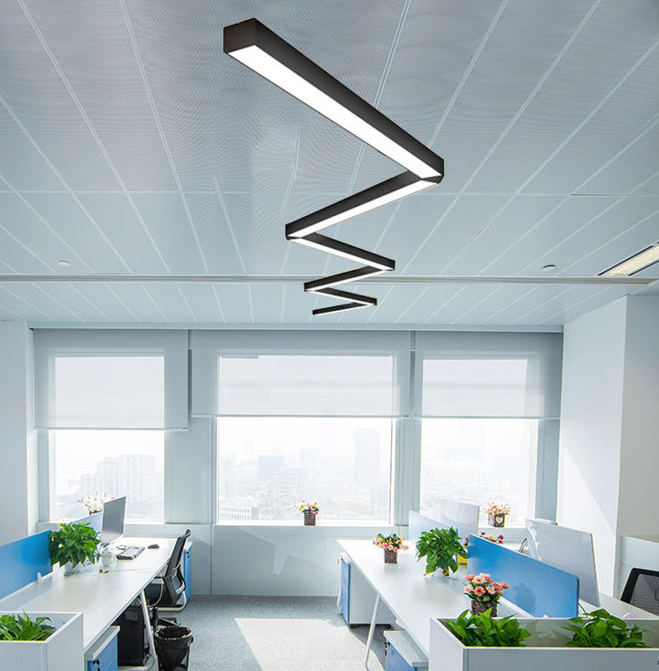 Luce del soffitto a sospensione di metallo rettangolare Modern Aione per l'illuminazione a sospensione per ufficio