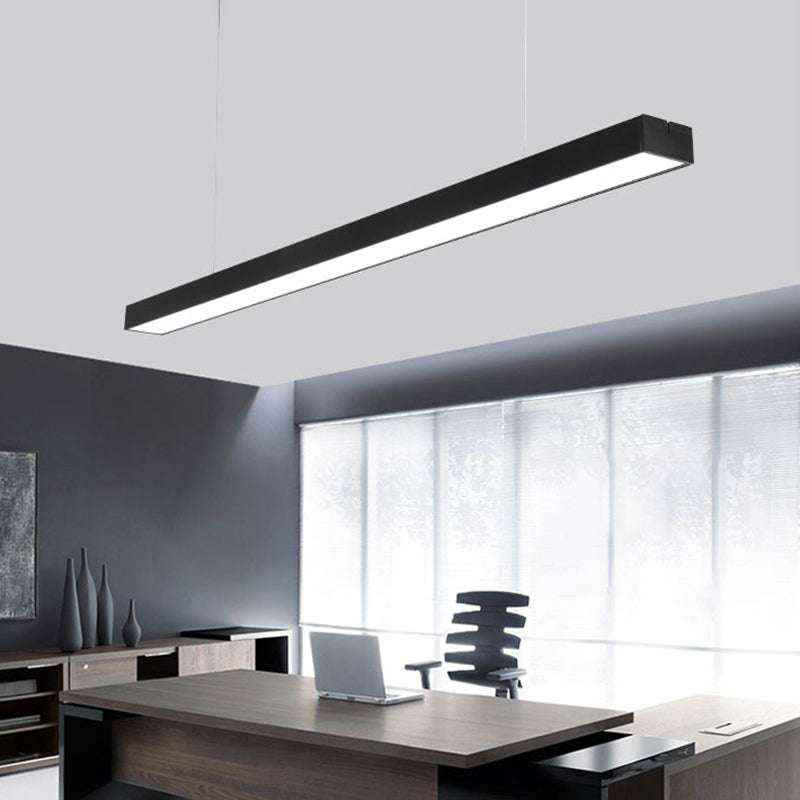 Luce del soffitto a sospensione di metallo rettangolare Modern Aione per l'illuminazione a sospensione per ufficio