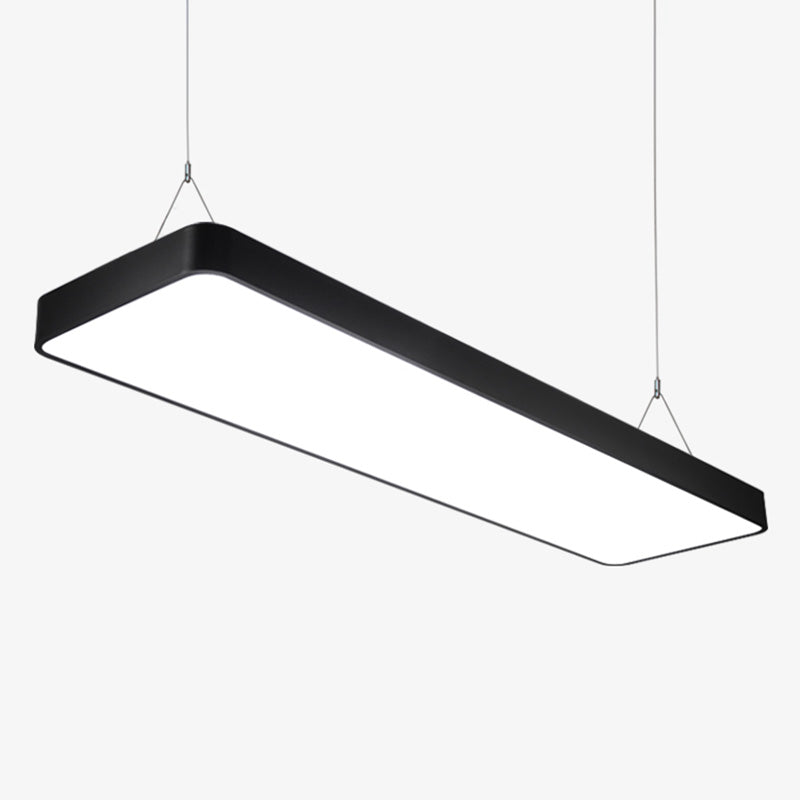Rechthoekig metaalhangend plafondlicht Minimalistische hanglampverlichting voor kantoor