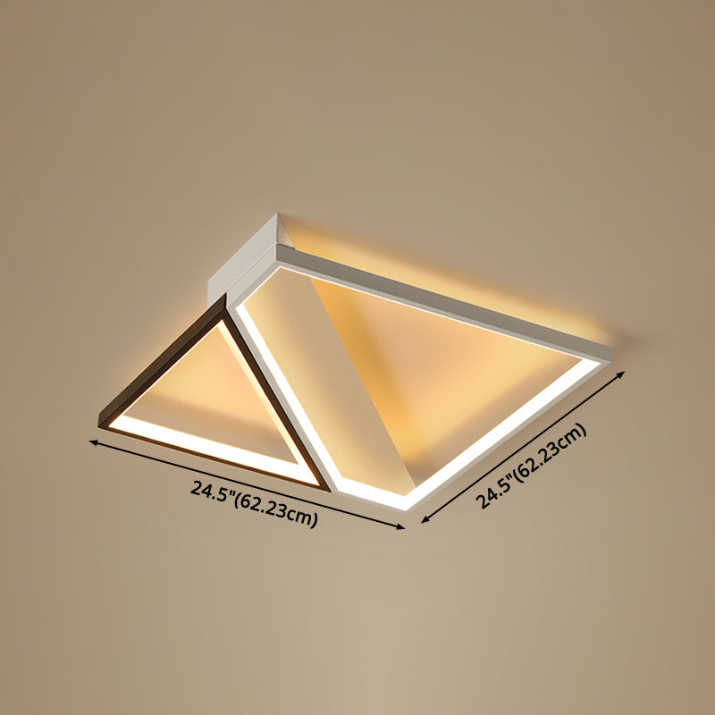 Wit minimalisme LED-inbouw vierkante kubus metalen plafondlamp voor slaapkamer