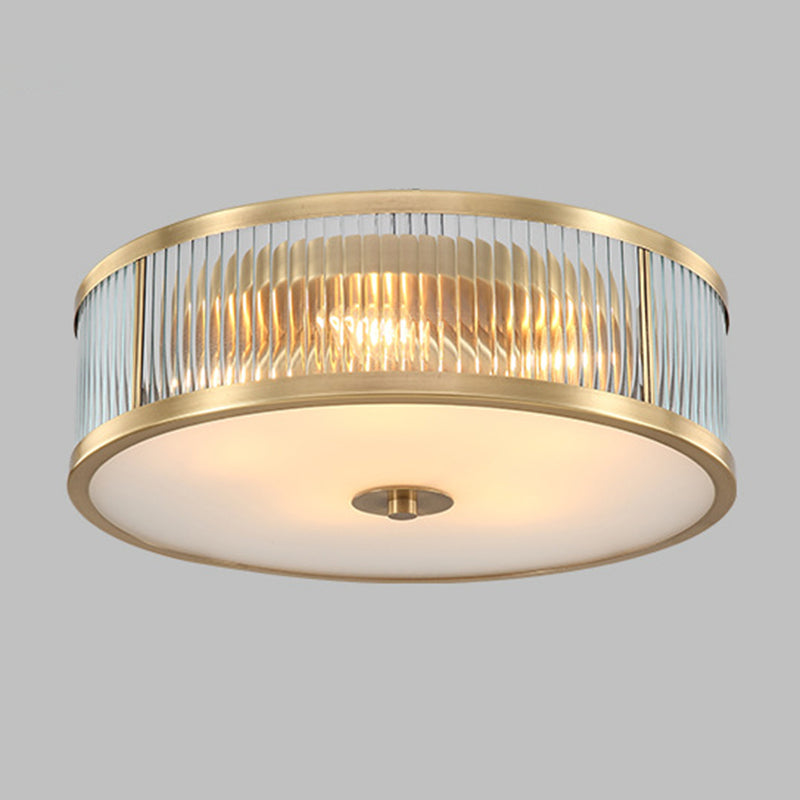 Glass Drum Flush Mount Ceiling Light Fixture Traditional Bedroom Flush Mount Lighting Fixtures