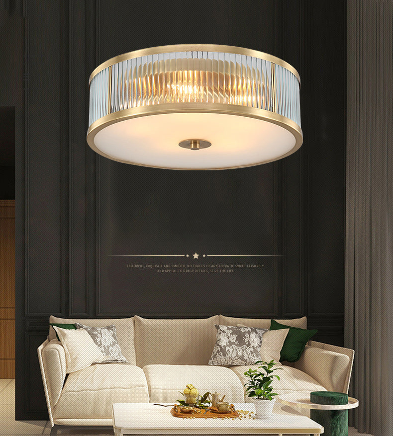 Glass Drum Flush Mount Ceiling Light Fixture Traditional Bedroom Flush Mount Lighting Fixtures