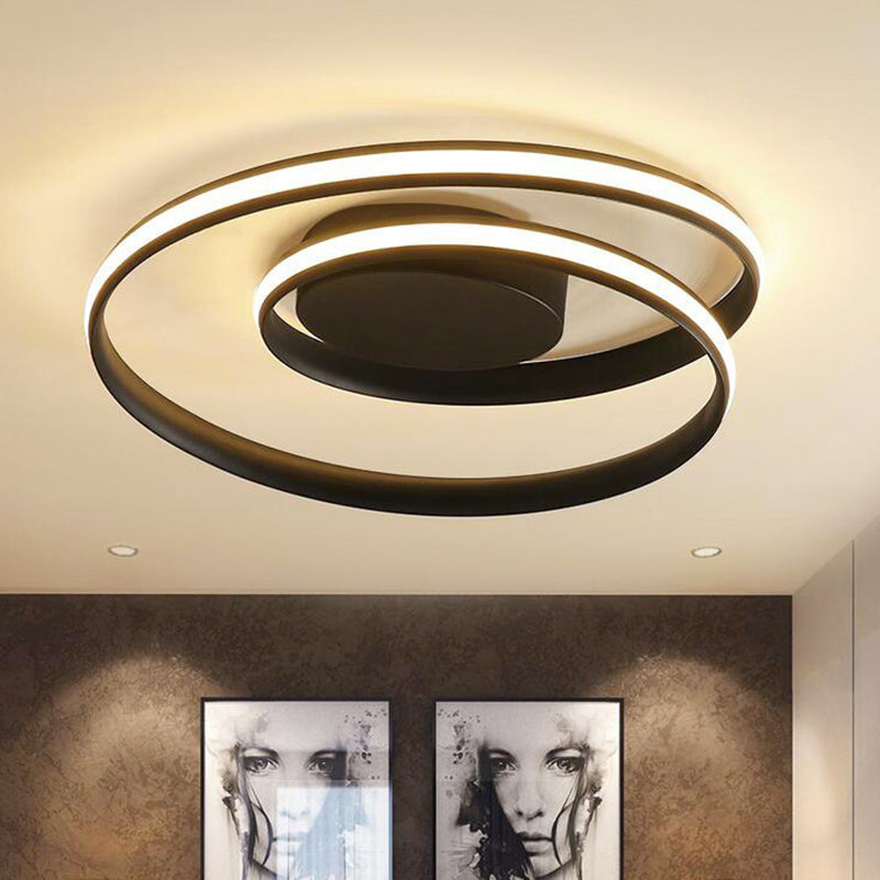 Metal Ribbon Flush Mount Ceiling Light Fixture Modern Living Room Flush Mount Lighting Fixtures