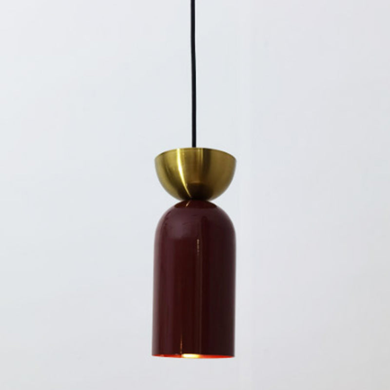 Cilindrische kleine hanglamp postmodern metaal 1 kop eetkamer plafondlicht