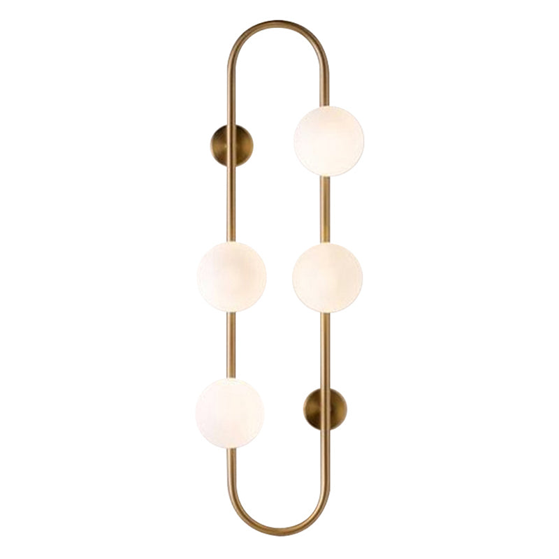 Contemporary Style Balls Sconce Light Fixture Glass Living Room Wall Light Fixture