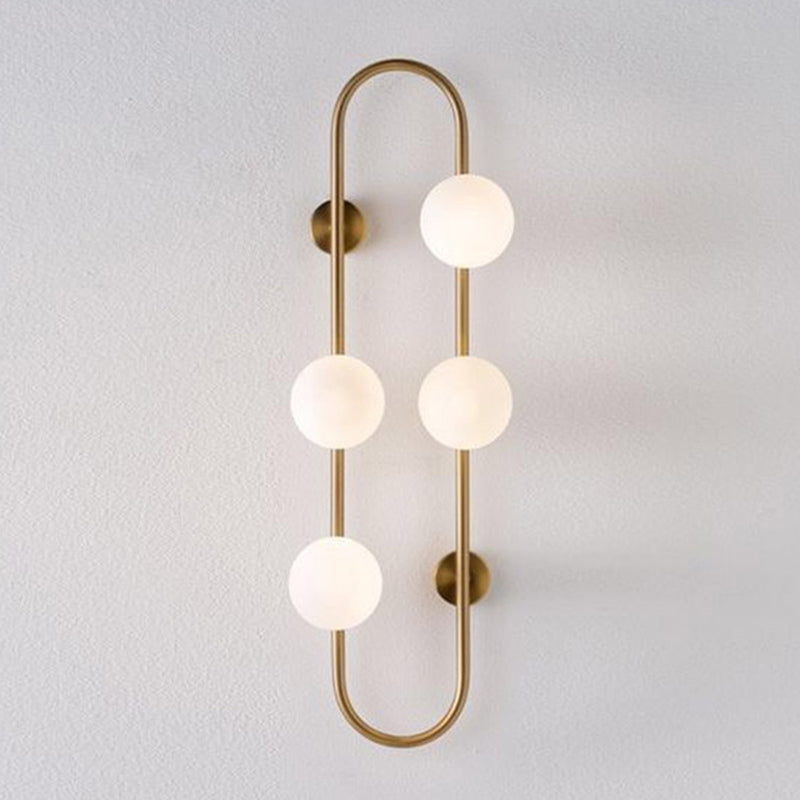 Contemporary Style Balls Sconce Light Fixture Glass Living Room Wall Light Fixture