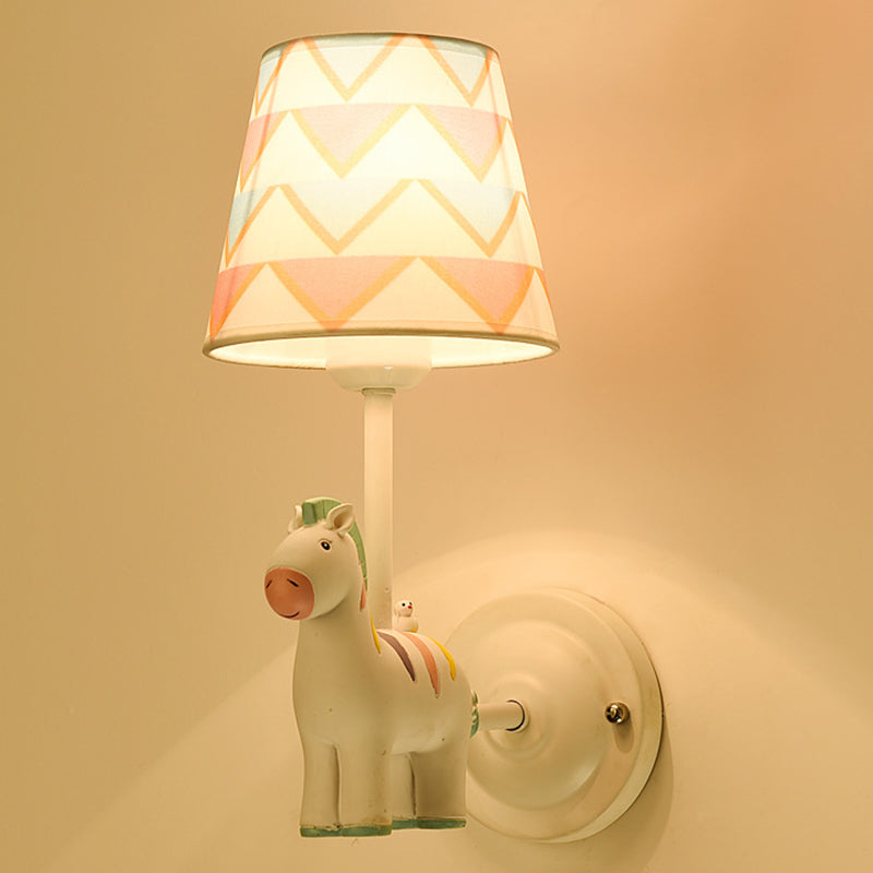 Dieren muur sconce verlichting nuchte st in stoffen stoffen stoffen kinderen slaapkamer muurverlichting armatuur