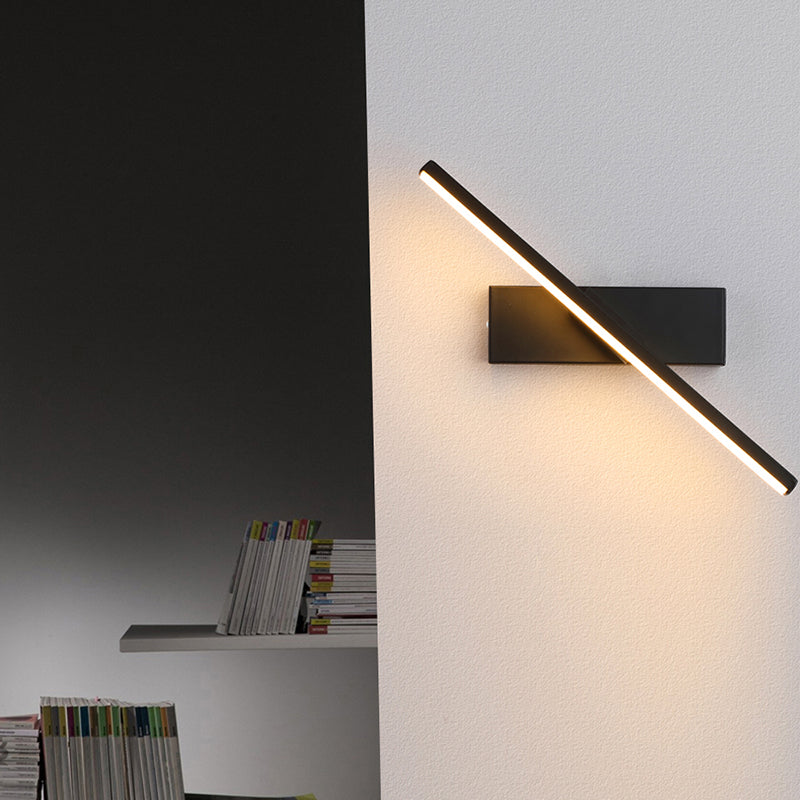 Aluminium rechthoekige LED -wand sconce in moderne beknopte stijl smeedijzeren roteerbare wandlamp met siliconen schaduw
