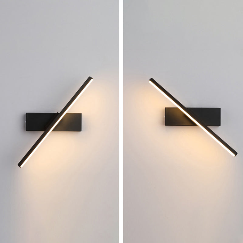 Aluminium rechthoekige LED -wand sconce in moderne beknopte stijl smeedijzeren roteerbare wandlamp met siliconen schaduw