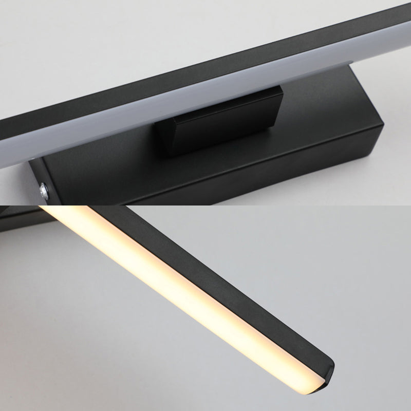 Aluminium rechthoekige LED -wand sconce in moderne beknopte stijl smeedijzeren roteerbare wandlamp met siliconen schaduw
