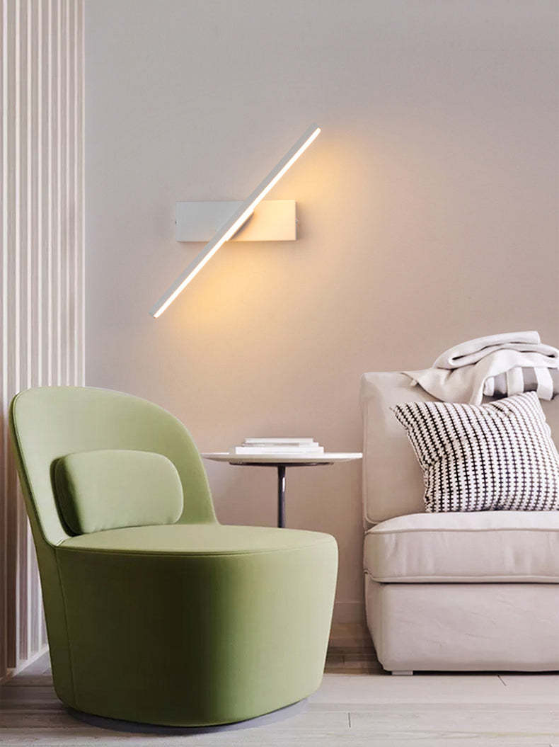 Aluminium rechthoekige LED -wand sconce in moderne beknopte stijl smeedijzeren roteerbare wandlamp met siliconen schaduw