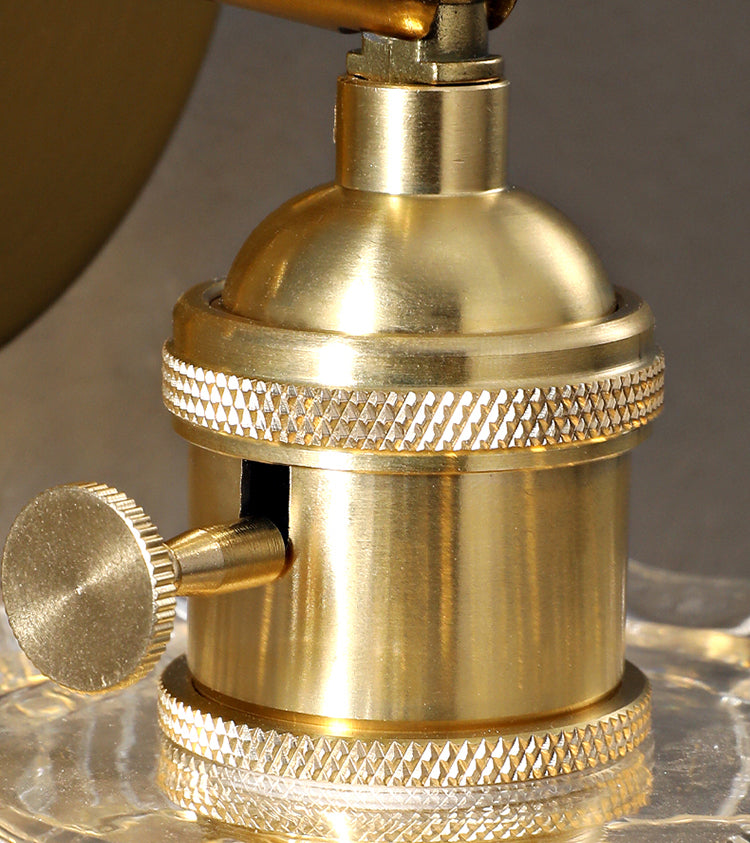 Accesorio de luz montado en la pared de vidrio sombreado estilo minimalista de iluminación de pared transparente