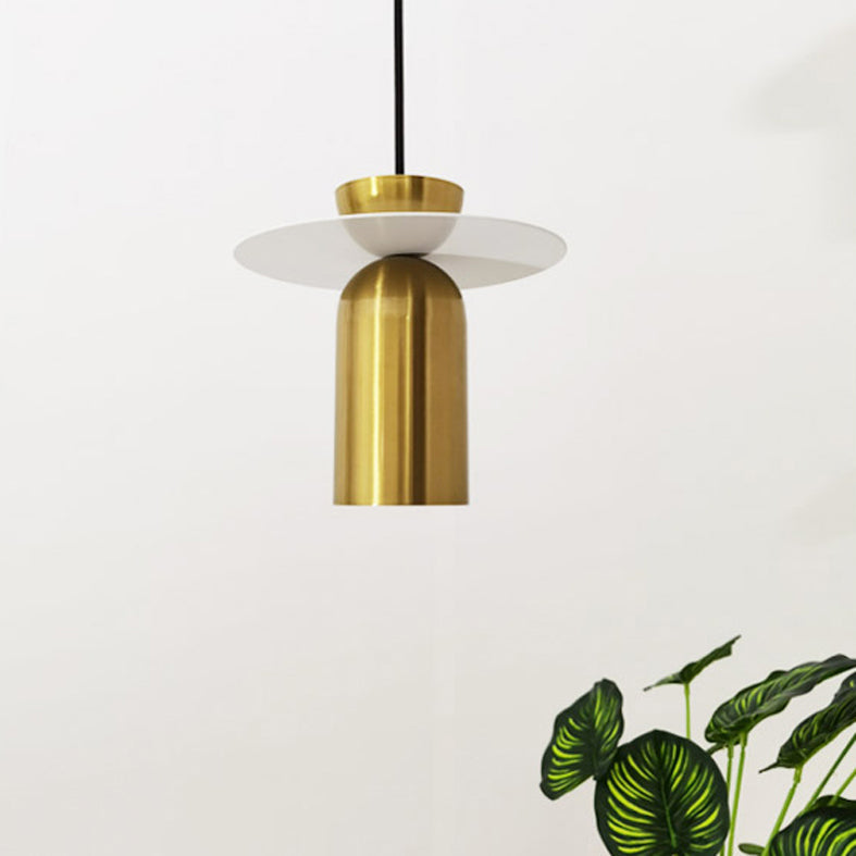 Cilindrische kleine hanglamp postmodern metaal 1 kop eetkamer plafondlicht