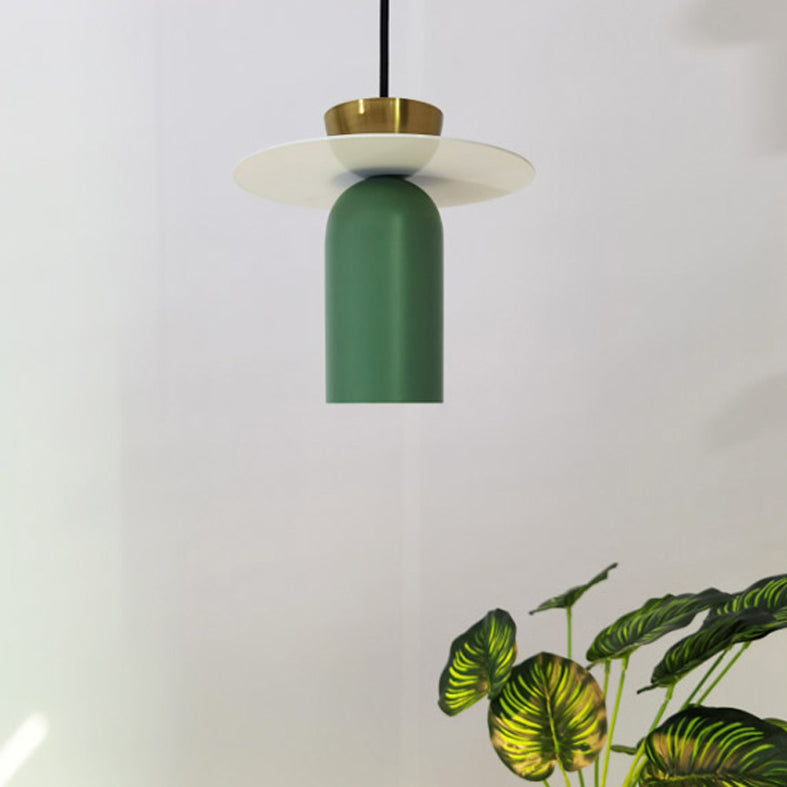 Cilindrische kleine hanglamp postmodern metaal 1 kop eetkamer plafondlicht