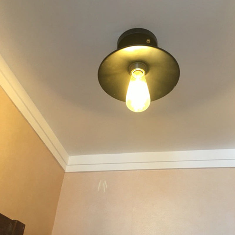 Retro Industrial Style Wrought Iron Ceiling Fixture American Country Creative Corridor Aisle Porch Balcony Lighting