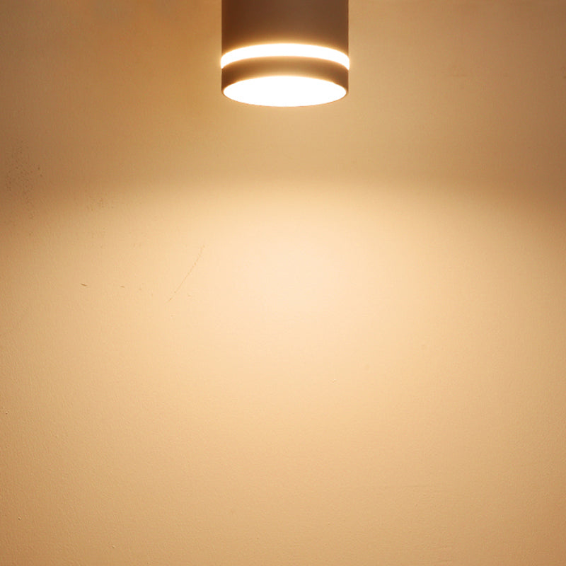 Cylinder Hallway Downlight Acrylic Macaron LED Flush Mount Lighting Fixture