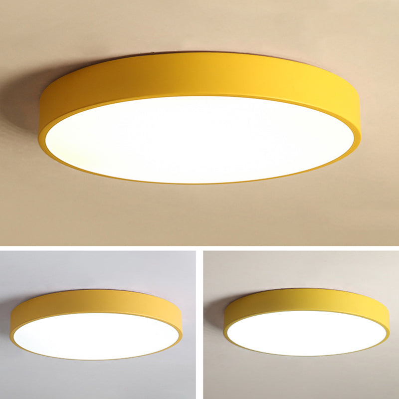 Round Flushmount Lights Macaron Acrylic Ceiling Mounted Fixture for Living Room