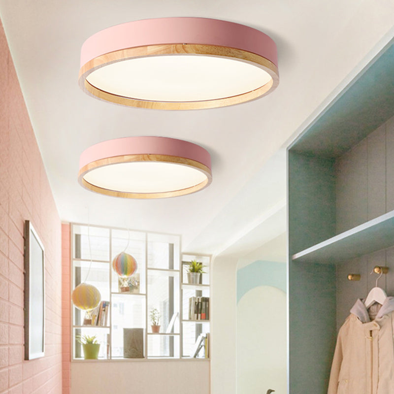 Round Flushmount Lights Macaron Acrylic Ceiling Mounted Fixture for Living Room